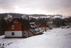 Hotel Serpentino in de winter.